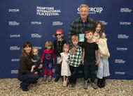 Hilaria Baldwin with her family in 2023 (Image via Getty)